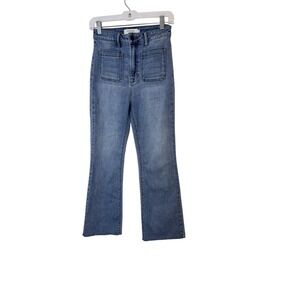 Hidden Los Angeles Jeans Womens 26 Light Wash High Rise Straight Cropped Raw Hem